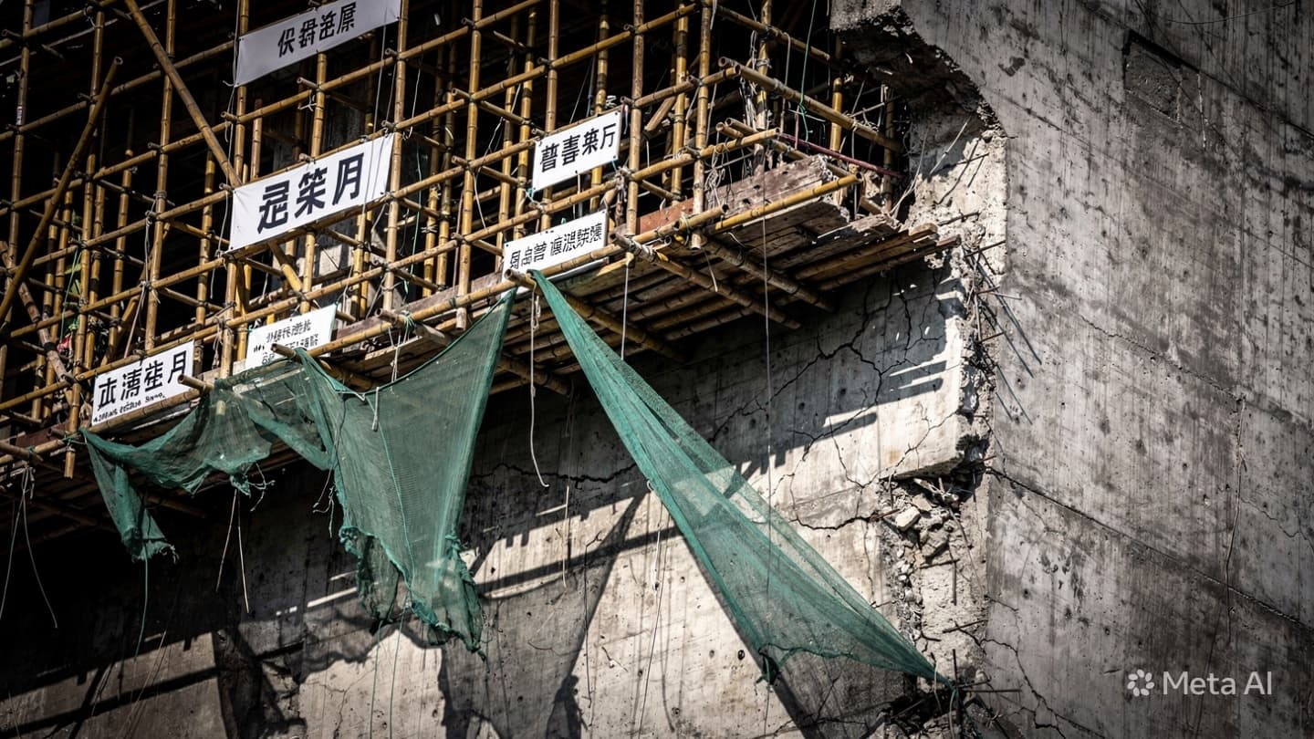 Industrial Fall in Kwun Tong: Worker Hospitalized Following Massive Scaffolding Collapse at Worksite Industrial Fall in Kwun Tong: Worker Hospitalized Following Massive Scaffolding Collapse at Worksite