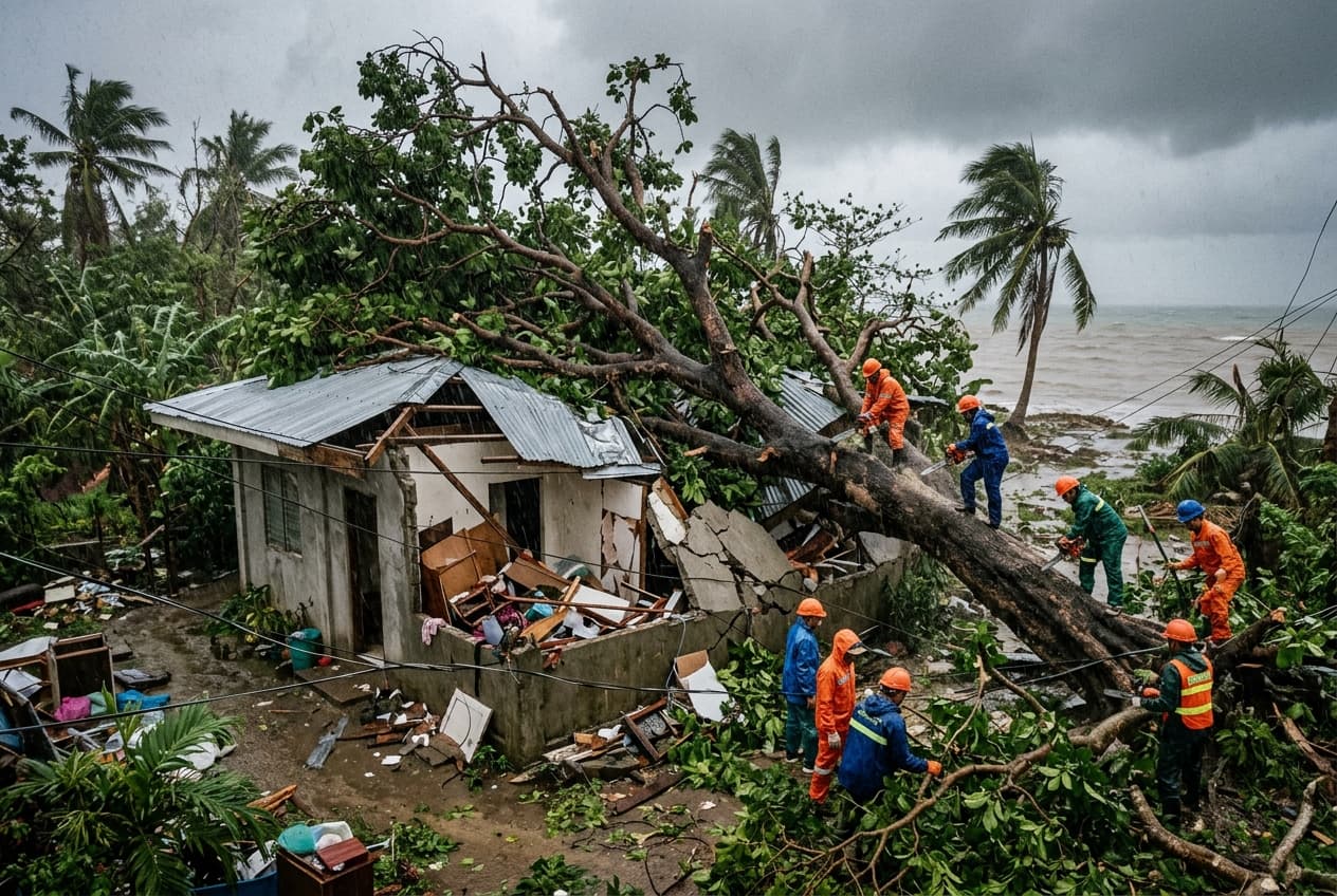 Super Typhoon Slams Coastal Luzon, Six Dead From Fallen Trees, Villages Cut Off, Power Fails Super Typhoon Slams Coastal Luzon, Six Dead From Fallen Trees, Villages Cut Off, Power Fails