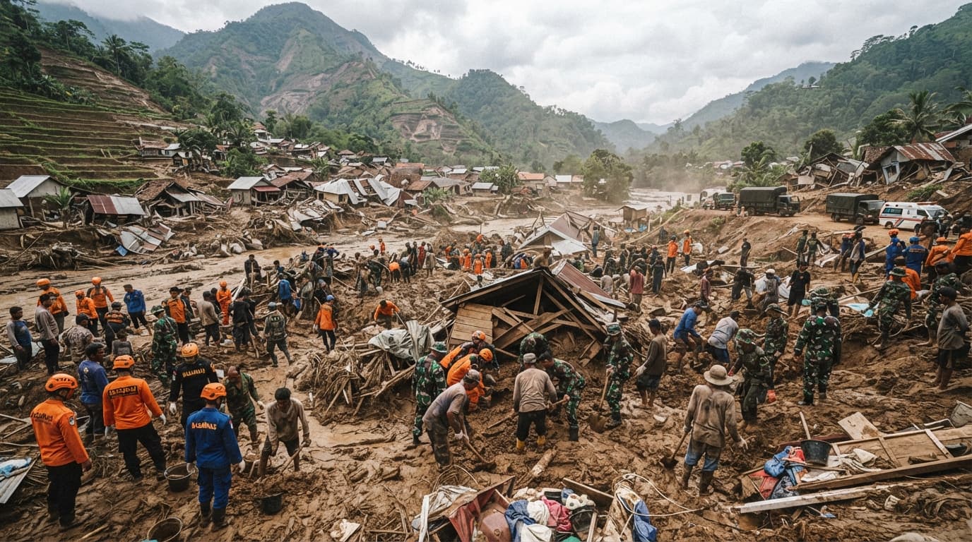 Indonesia Landslide Tragedies: Three Casualties Reported After Mudslide Buries Remote Mountain Settlement Indonesia Landslide Tragedies: Three Casualties Reported After Mudslide Buries Remote Mountain Settlement