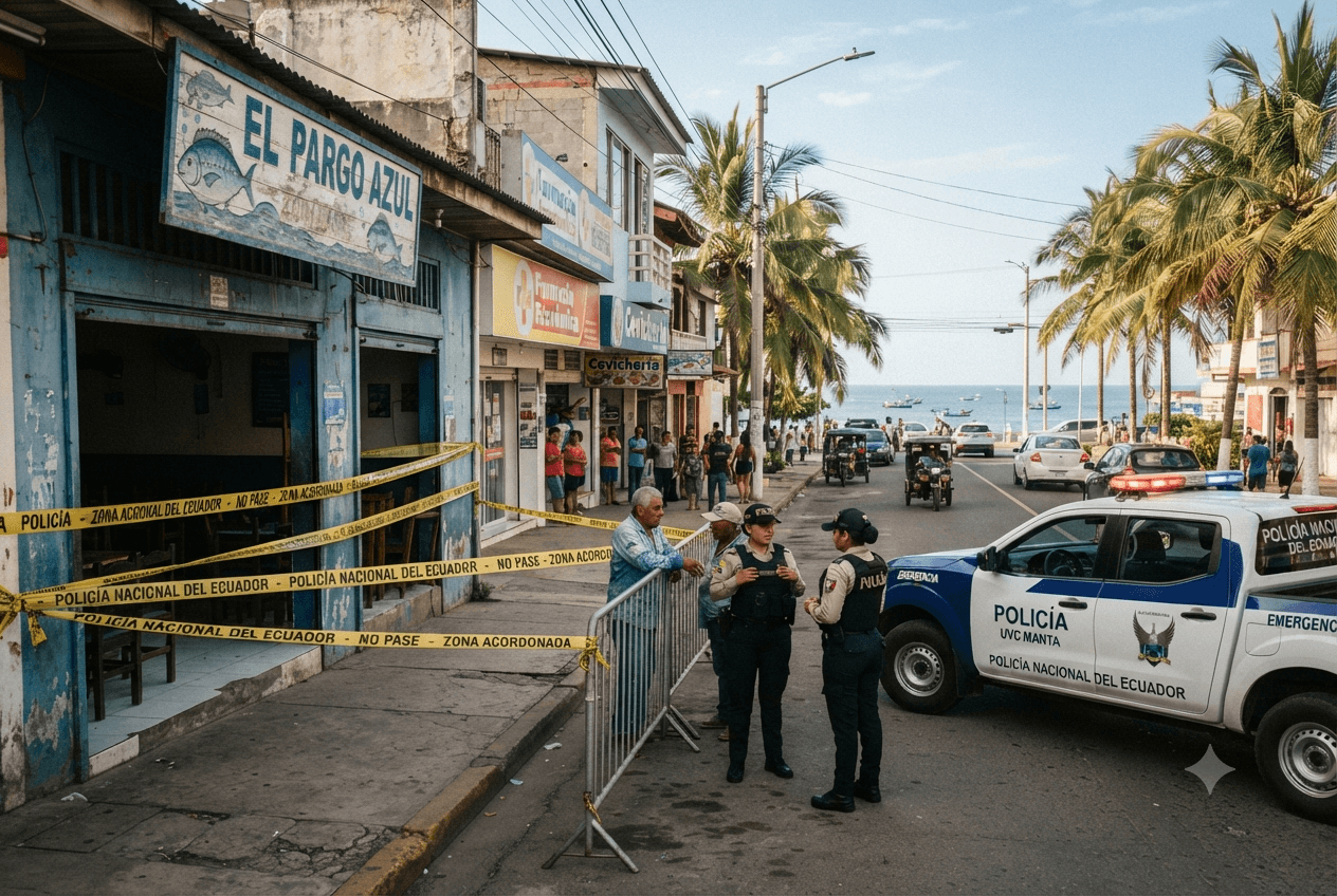 Deadly Downtown Attack: Hitmen Target Seafood Restaurant in Manta, Claiming Four Diner Lives Deadly Downtown Attack: Hitmen Target Seafood Restaurant in Manta, Claiming Four Diner Lives