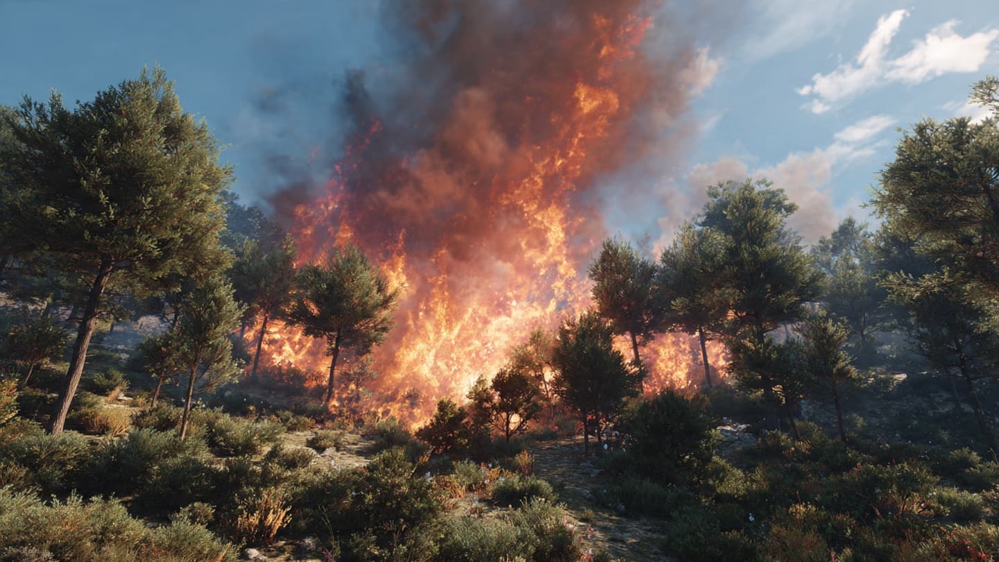 Across Southern France, Wildfires Move Through Summer Landscapes as Firefighters Race Against Heat Across Southern France, Wildfires Move Through Summer Landscapes as Firefighters Race Against Heat