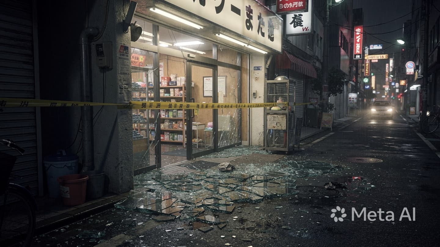 Beneath the Silver Canopy of Osaka: A Silent Theft Amidst the Rushing Tides of Night Beneath the Silver Canopy of Osaka: A Silent Theft Amidst the Rushing Tides of Night
