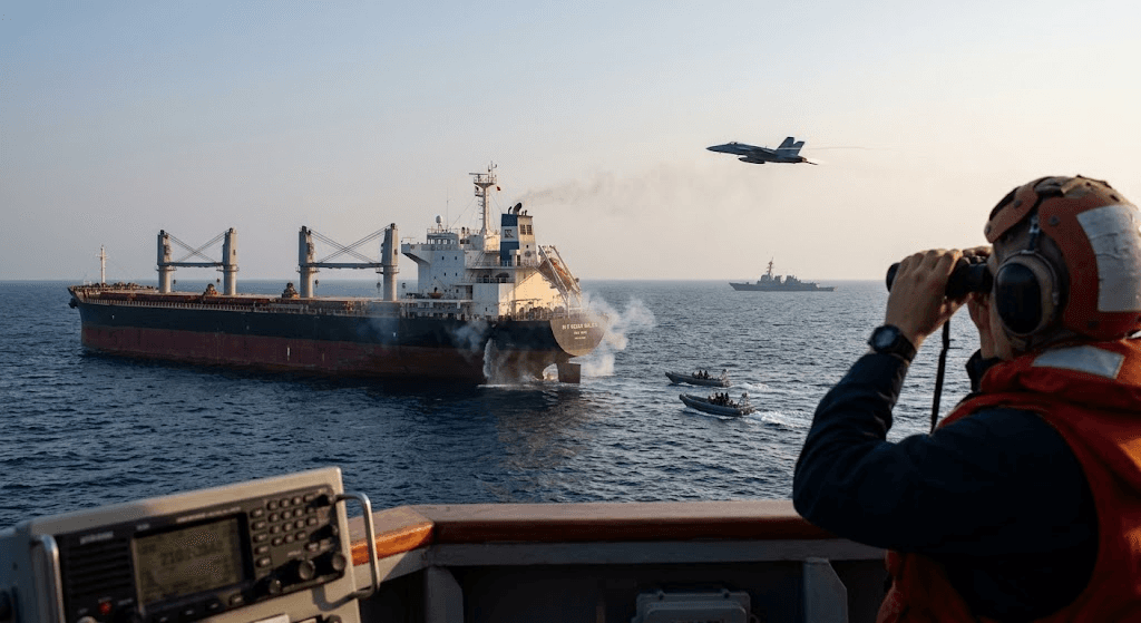 Showdown at Sea: U.S. Jet Intercepts Cargo Ships Trying to Break Iran Blockade Showdown at Sea: U.S. Jet Intercepts Cargo Ships Trying to Break Iran Blockade