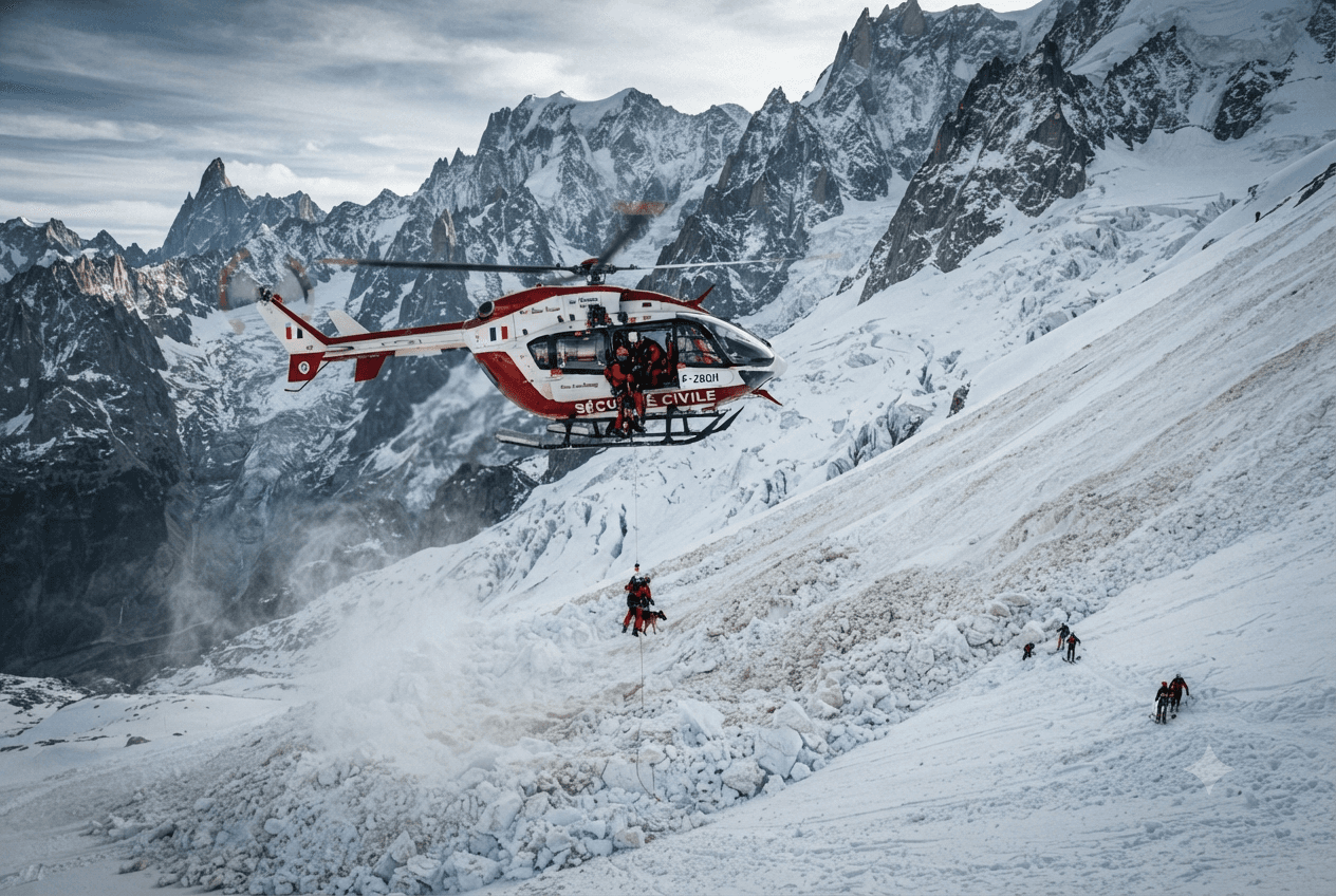 Mont Blanc Avalanche Kills Two Skiers: Severe Snow Slide Traps Mountaineers on Ridge Mont Blanc Avalanche Kills Two Skiers: Severe Snow Slide Traps Mountaineers on Ridge