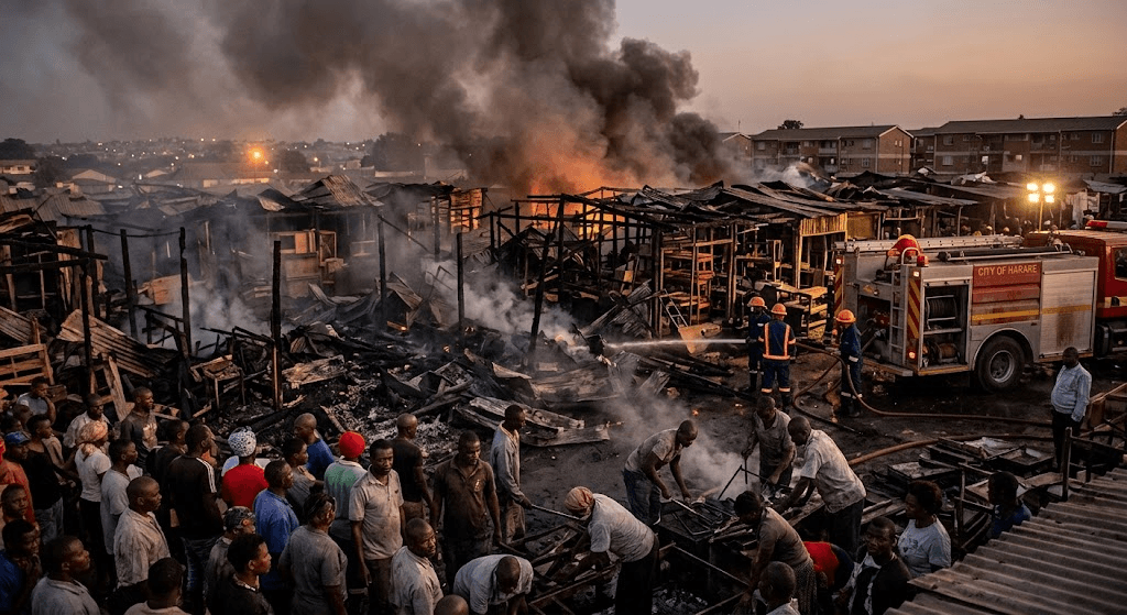 Inferno at Glen View: Massive Fire Sweeps Through Harare’s Renowned Furniture Complex Inferno at Glen View: Massive Fire Sweeps Through Harare’s Renowned Furniture Complex
