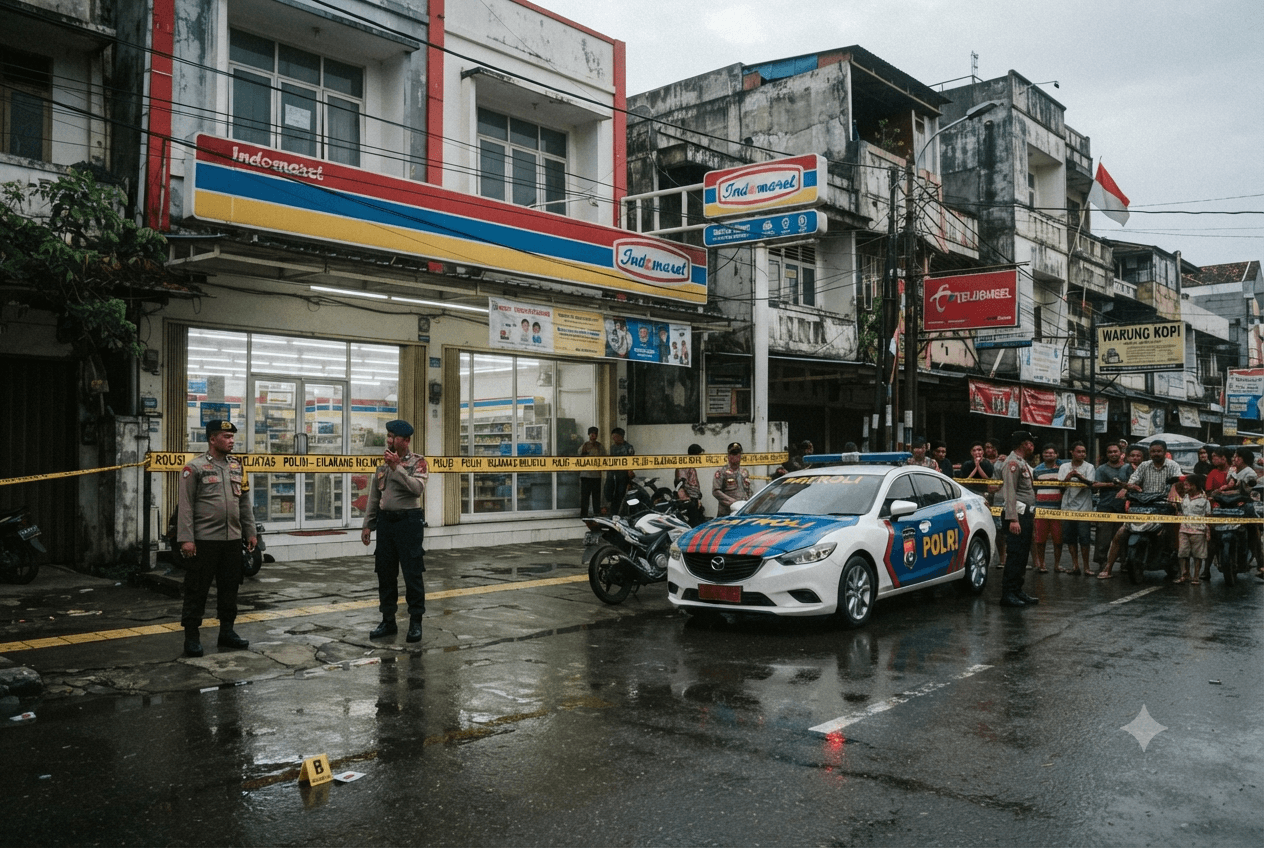 Fatal Armed Heist in Medan: One Shopkeeper Dead After Violent Convenience Store Robbery Today Fatal Armed Heist in Medan: One Shopkeeper Dead After Violent Convenience Store Robbery Today