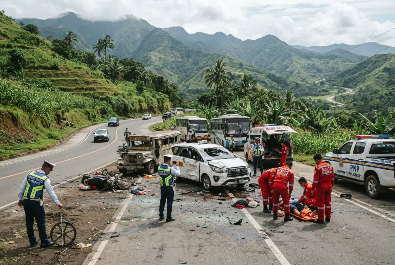 Bukidnon Traffic Disaster, Philippines: Toddler and Two Others Dead Following Multi-Vehicle Collision Bukidnon Traffic Disaster, Philippines: Toddler and Two Others Dead Following Multi-Vehicle Collision