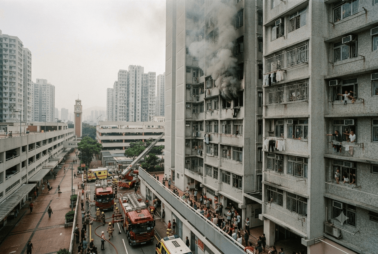 High-Rise Apartment Fire: Electrical Blaze in Tuen Mun Suffocates Elderly Resident Overnight High-Rise Apartment Fire: Electrical Blaze in Tuen Mun Suffocates Elderly Resident Overnight