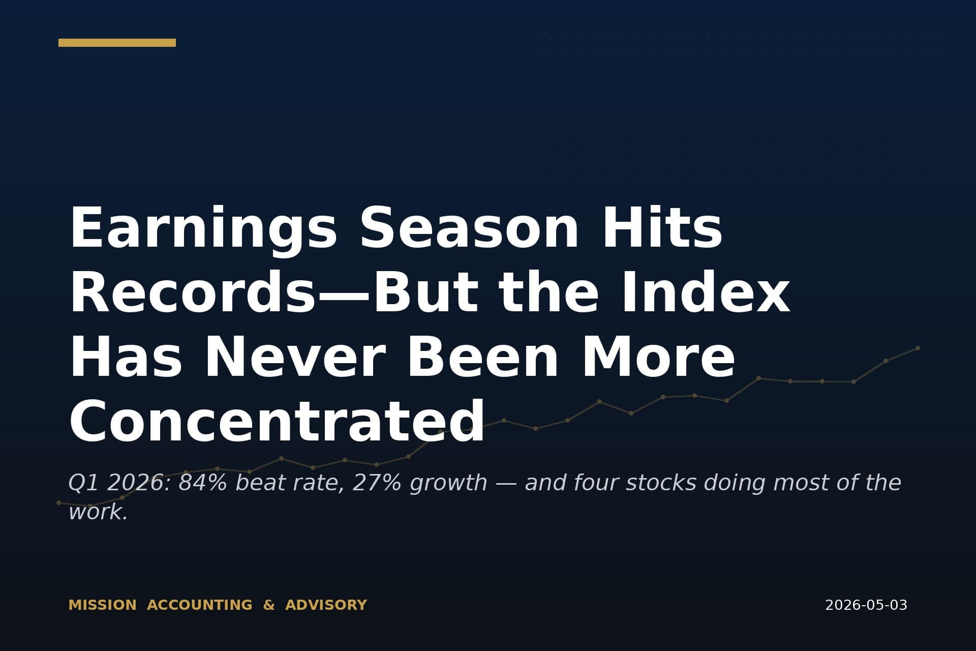 Earnings Season Hits Records - But the Index Has Never Been More Concentrated Earnings Season Hits Records - But the Index Has Never Been More Concentrated