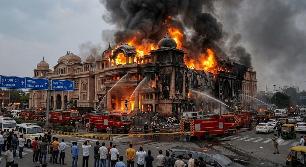 Dreams in Ashes: Massive Fire Ravages Gurgaon's Iconic 'Kingdom of Dreams' Dreams in Ashes: Massive Fire Ravages Gurgaon's Iconic 'Kingdom of Dreams'