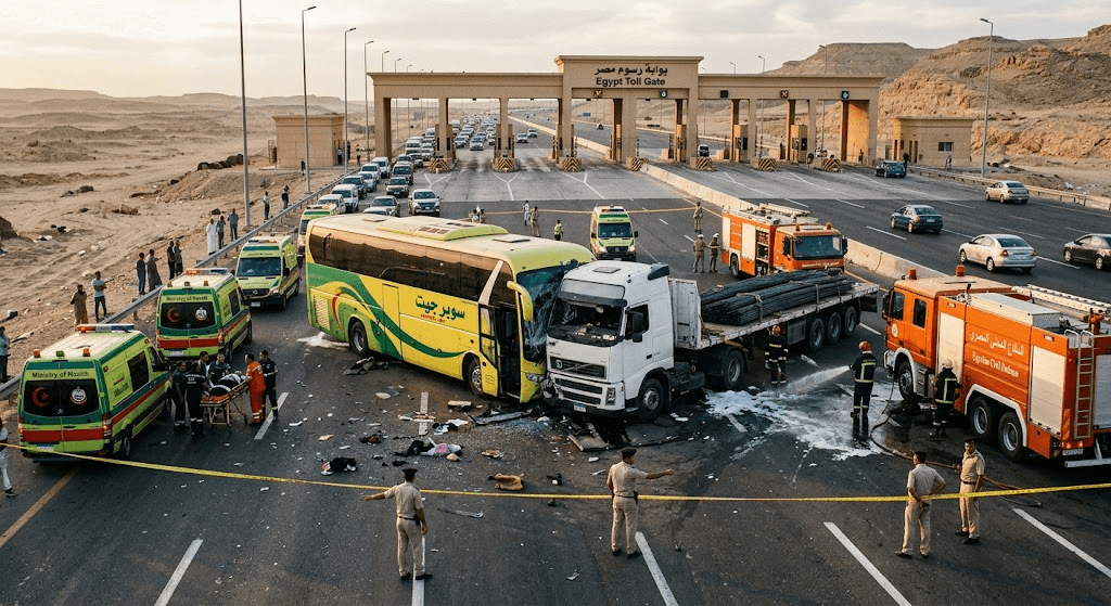 Horrific Crash on Assiut Western Road Leaves 12 Dead and 30 Injured Horrific Crash on Assiut Western Road Leaves 12 Dead and 30 Injured