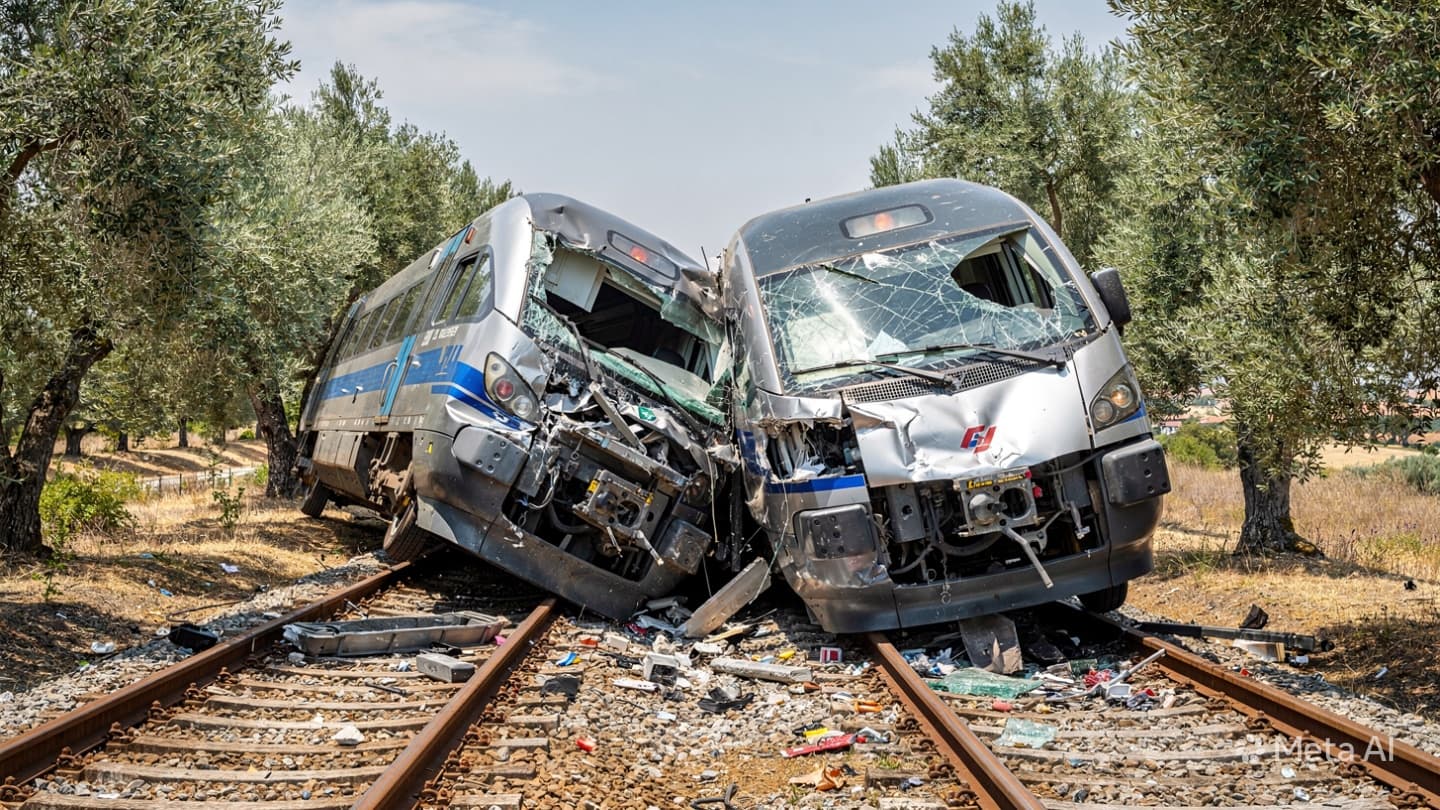 Southern Italy Rail Disaster: Head-On Train Collision Leaves Five Railway Operators Dead Southern Italy Rail Disaster: Head-On Train Collision Leaves Five Railway Operators Dead