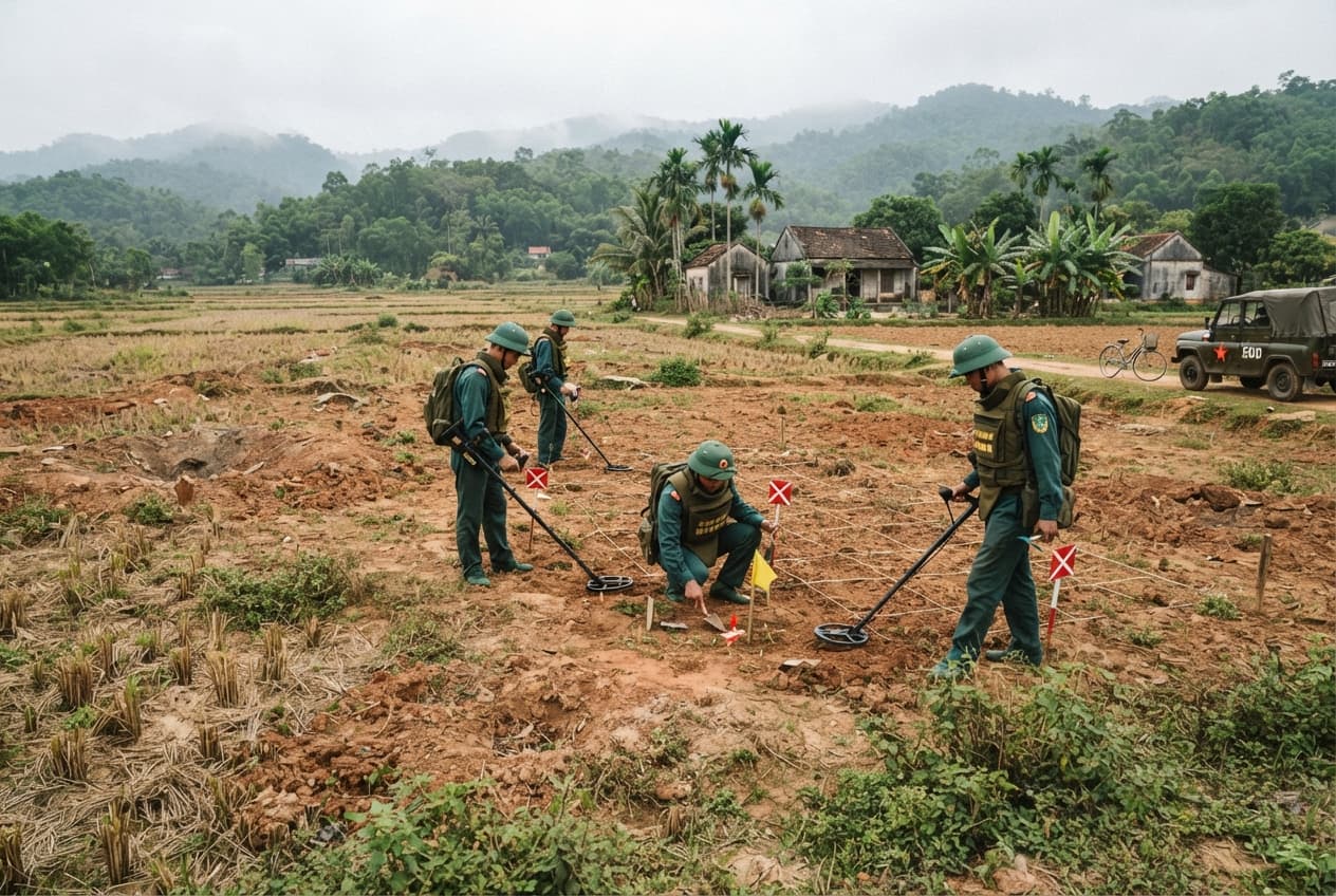 Landmine Explosion In Quang Tri, One Farmer Killed And Another Injured In Wartime Ordnance Blast Landmine Explosion In Quang Tri, One Farmer Killed And Another Injured In Wartime Ordnance Blast