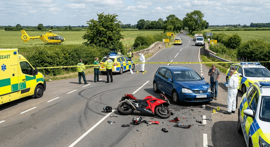 Critical Collision: Motorcyclist Left Fighting for Life After Crash Near Boots Bridge, Wimblington Critical Collision: Motorcyclist Left Fighting for Life After Crash Near Boots Bridge, Wimblington