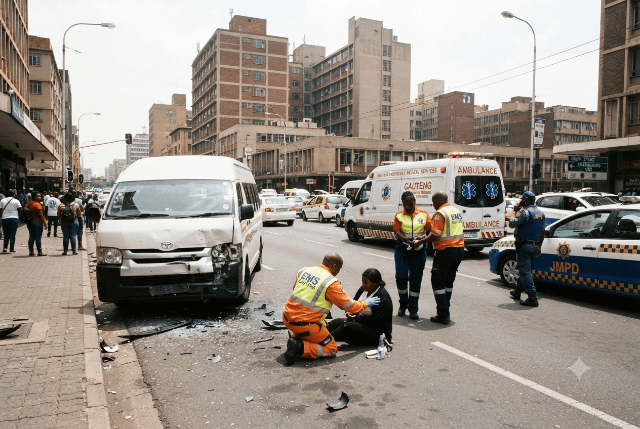 Johannesburg Taxi Crash: Eleven People Injured Following High-Impact Road Incident In South Africa Today Johannesburg Taxi Crash: Eleven People Injured Following High-Impact Road Incident In South Africa Today