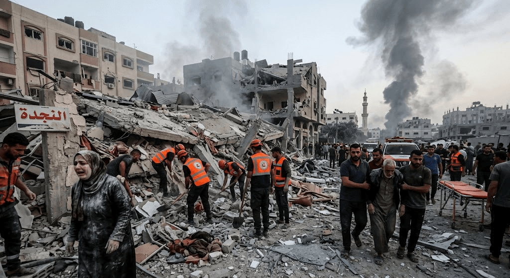 Tragedy in Gaza: 4 Palestinians Killed in Israeli Airstrike West of Gaza City Tragedy in Gaza: 4 Palestinians Killed in Israeli Airstrike West of Gaza City