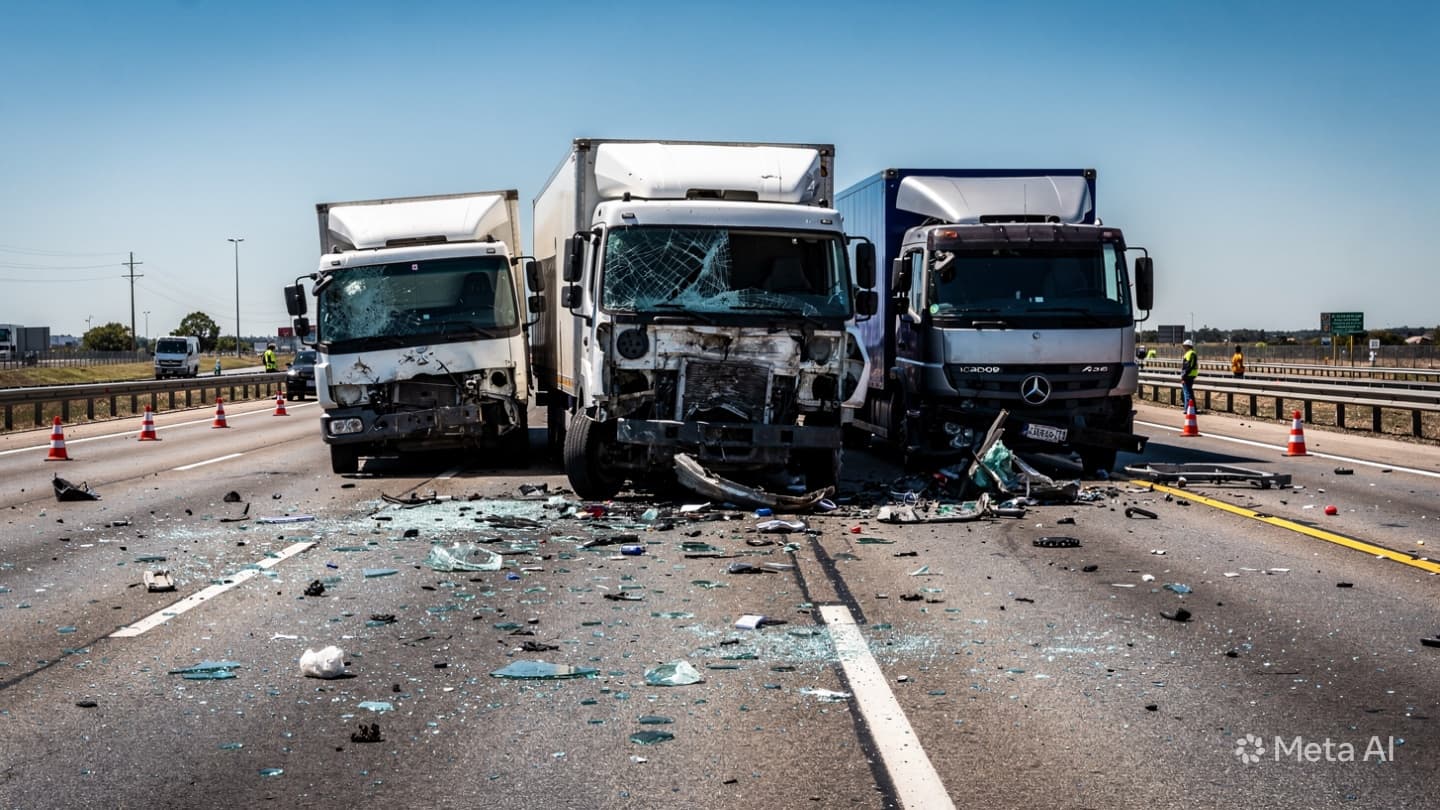 Fatal Pileup on Trans-Java: One Driver Killed After Three Trucks Collide on Toll Road Fatal Pileup on Trans-Java: One Driver Killed After Three Trucks Collide on Toll Road