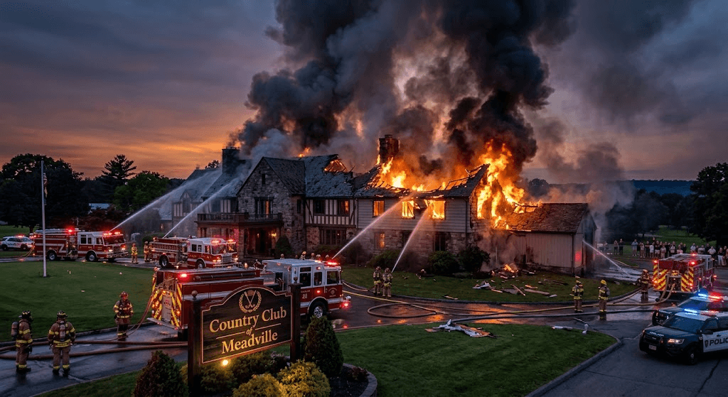 Devastating Fire Rips Through Historic Country Club of Meadville Devastating Fire Rips Through Historic Country Club of Meadville