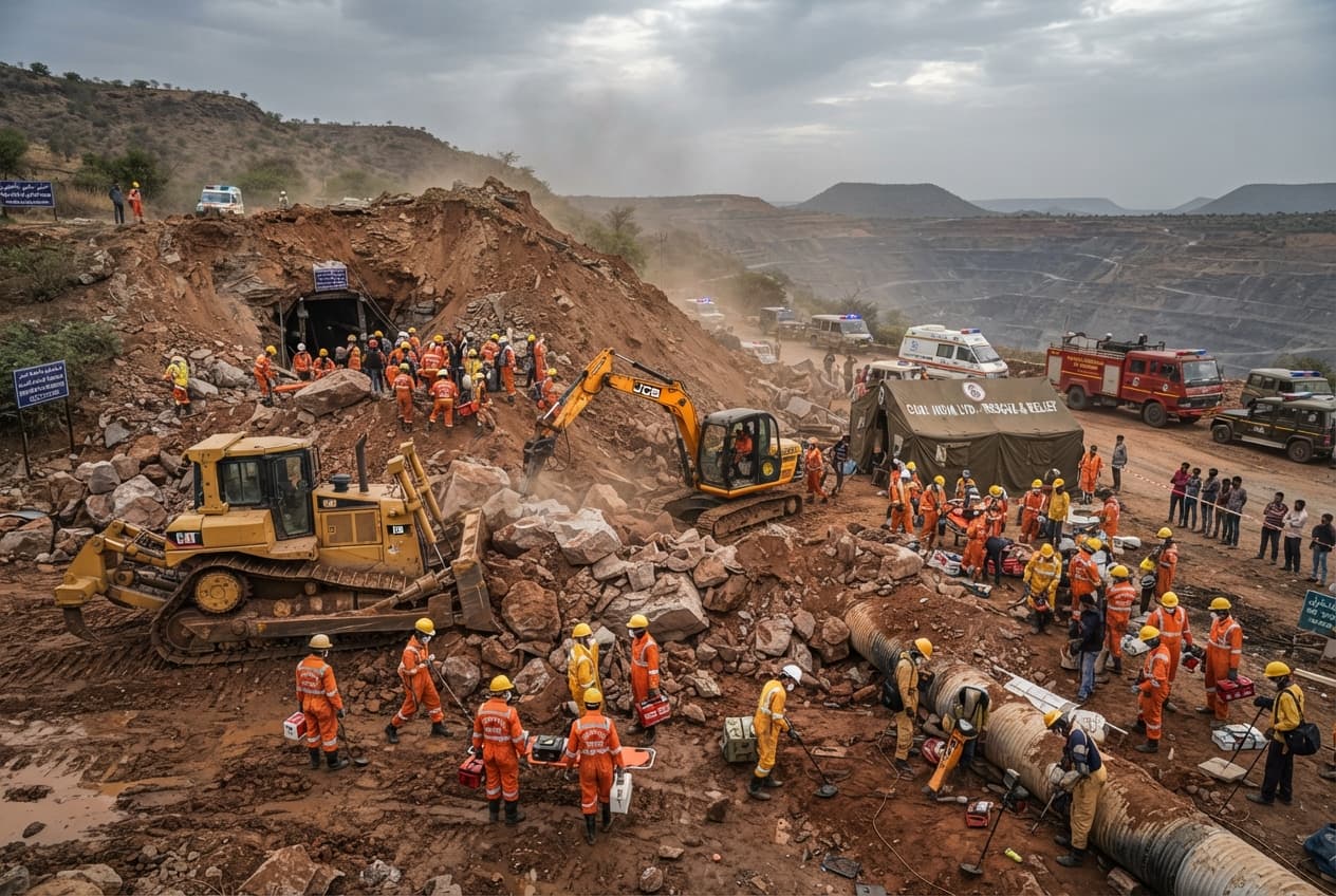Industrial Mine Tragedy Unfolds: Central India Coal Mine Collapse Leaves Five Workers Dead Industrial Mine Tragedy Unfolds: Central India Coal Mine Collapse Leaves Five Workers Dead