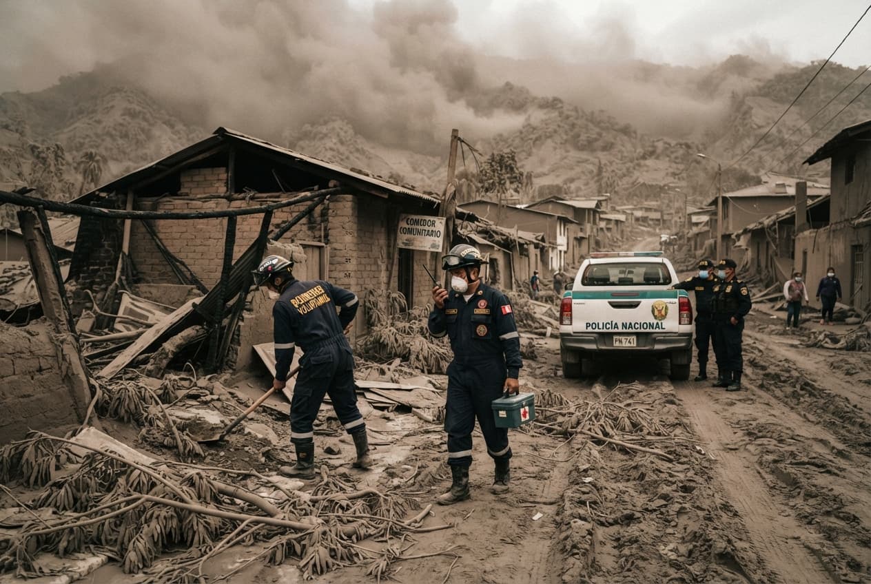 Volcanic Ashfall Disaster: Heavy Ash Accumulation Collapses Village Roof Structures In Central Java Region Volcanic Ashfall Disaster: Heavy Ash Accumulation Collapses Village Roof Structures In Central Java Region