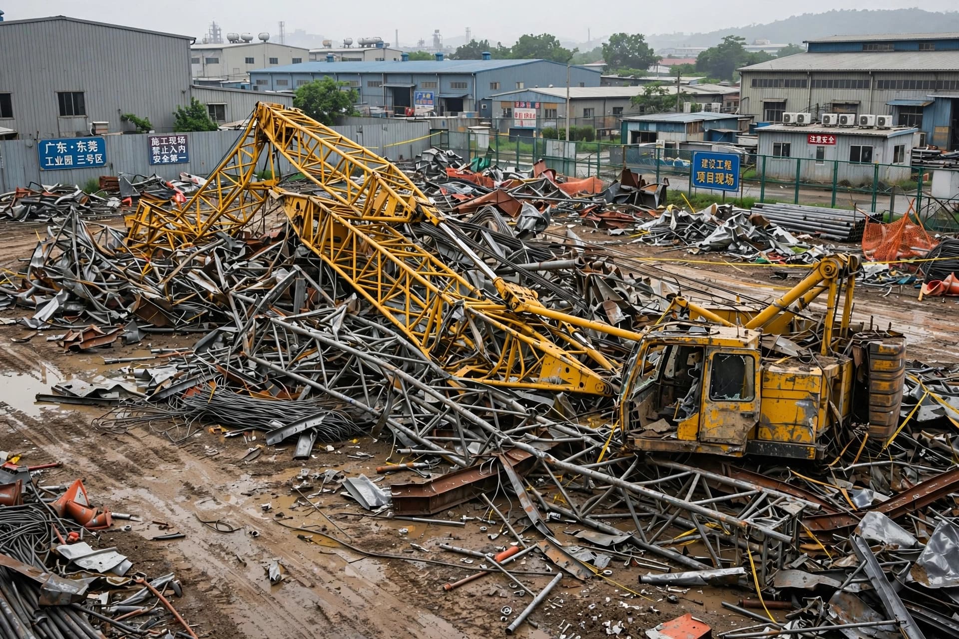 Guangdong Construction Accident: Two Workers Killed and Five Injured in Massive Crane Collapse Today Guangdong Construction Accident: Two Workers Killed and Five Injured in Massive Crane Collapse Today
