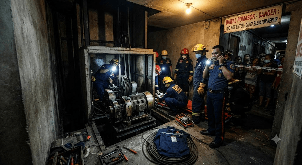 Tragedy in Tondo: Man Perishes After Getting Trapped in Elevator Machinery Tragedy in Tondo: Man Perishes After Getting Trapped in Elevator Machinery