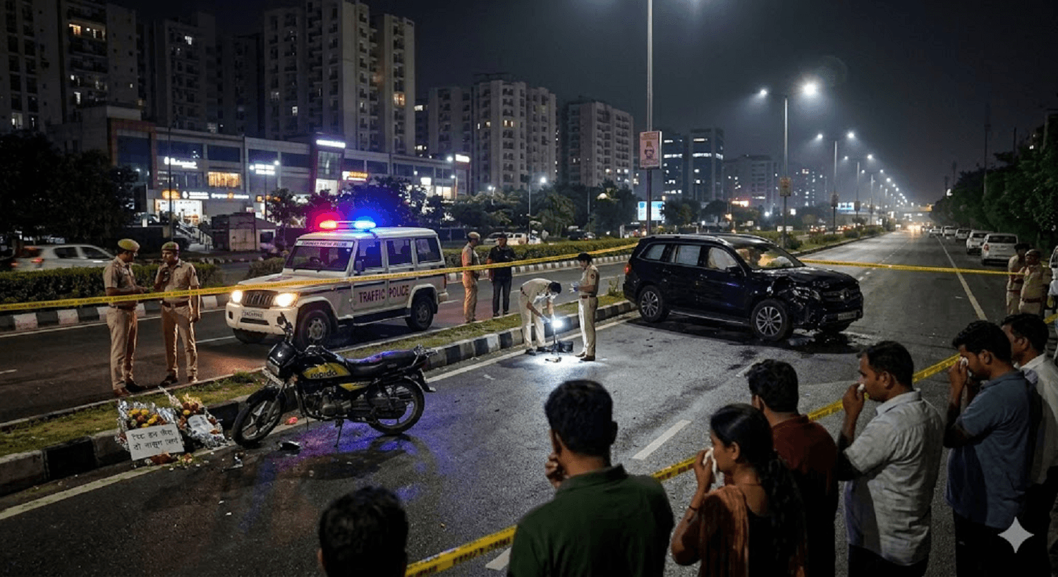 Fatal Wrong-Way Collision: Young Bike Taxi Duo Killed in Gurugram SUV Horror Fatal Wrong-Way Collision: Young Bike Taxi Duo Killed in Gurugram SUV Horror