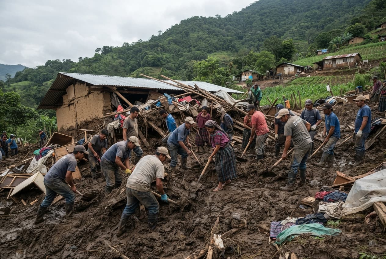 Rural Landslide Disaster: Four Dead After Massive Mudslide Buries Housing Structure In Alta Verapaz Rural Landslide Disaster: Four Dead After Massive Mudslide Buries Housing Structure In Alta Verapaz