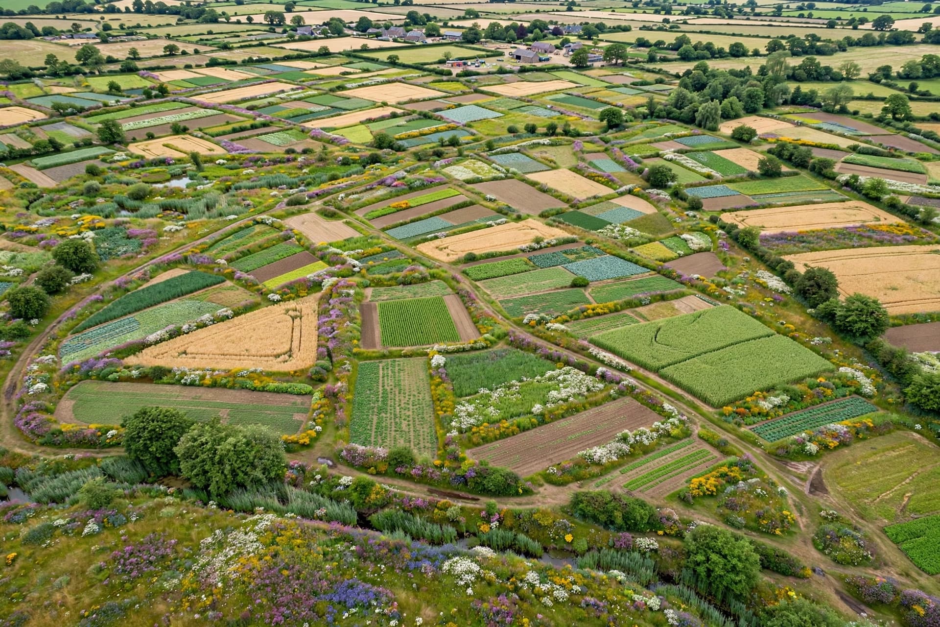A Patchwork of Fields, a Buffet for Birds A Patchwork of Fields, a Buffet for Birds