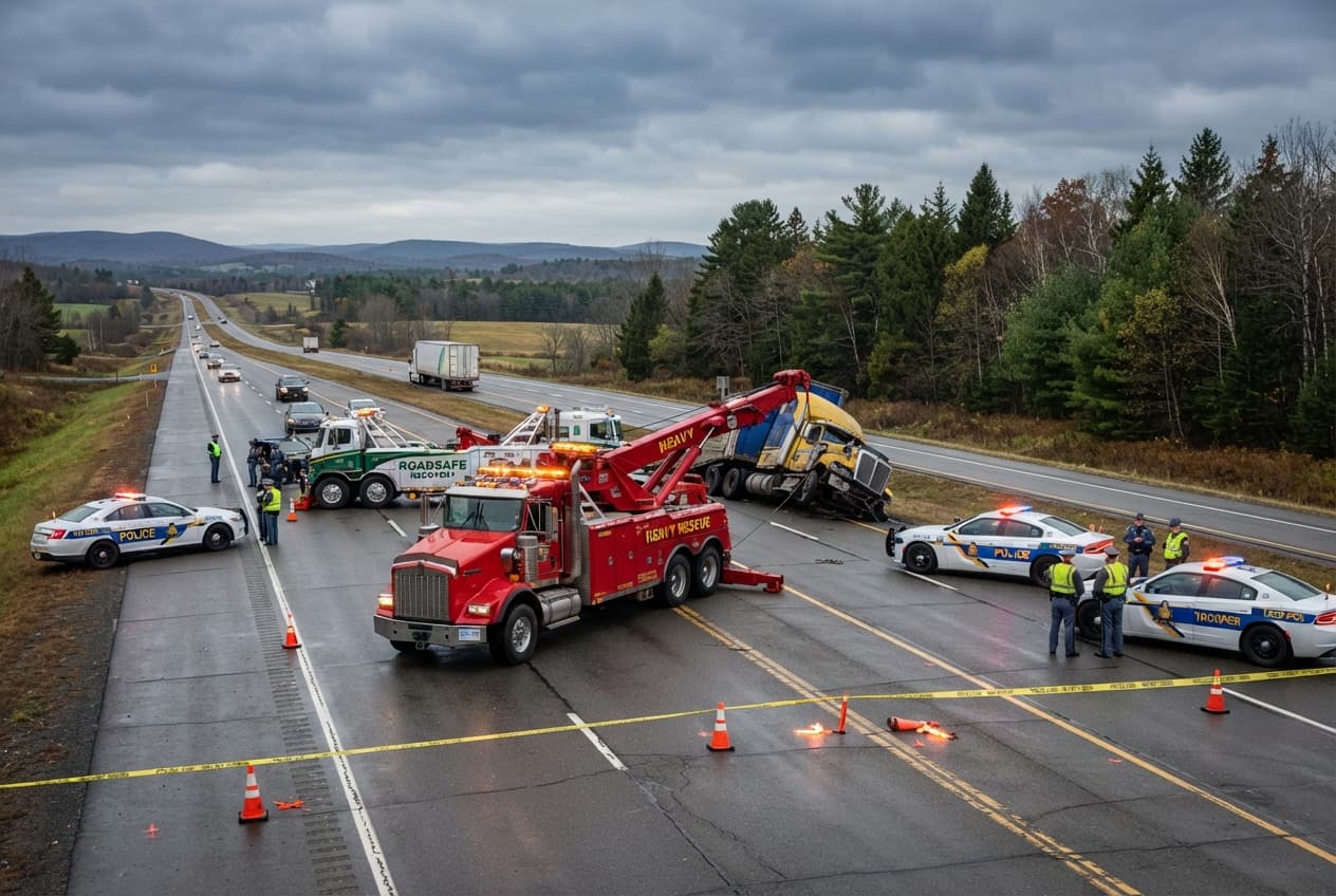 South Australian Road Crisis: Heavy Commercial Vehicle Collides with Car Near Port Germein South Australian Road Crisis: Heavy Commercial Vehicle Collides with Car Near Port Germein