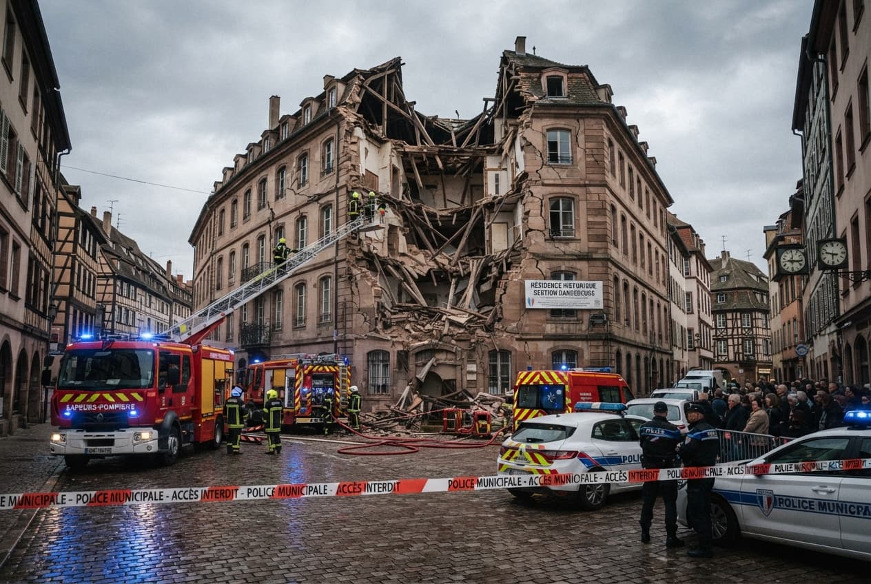 Residential Cave-In: Sudden Structural Collapse Destroys Apartment Building Throughout Strasbourg Residential Cave-In: Sudden Structural Collapse Destroys Apartment Building Throughout Strasbourg