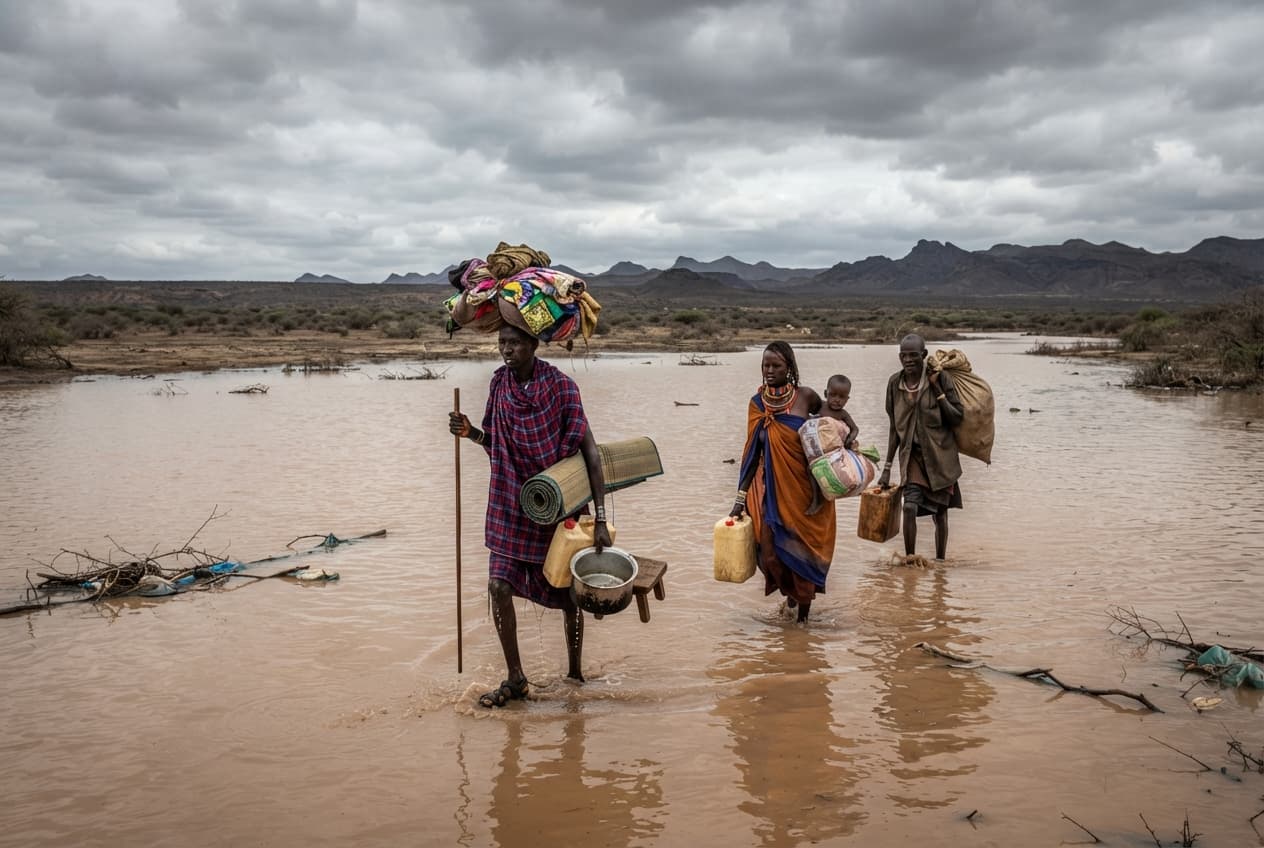 Turkana, Kenya: Flash Floods Sweep Away Pastoralist Camp, Leaving Five Dead in Remote Northern Region Turkana, Kenya: Flash Floods Sweep Away Pastoralist Camp, Leaving Five Dead in Remote Northern Region