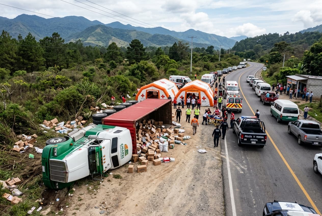 Migrant Transit Accident: Vehicle Rollover on Southern Highway Leaves Passengers Dead and Dozens Injured Migrant Transit Accident: Vehicle Rollover on Southern Highway Leaves Passengers Dead and Dozens Injured