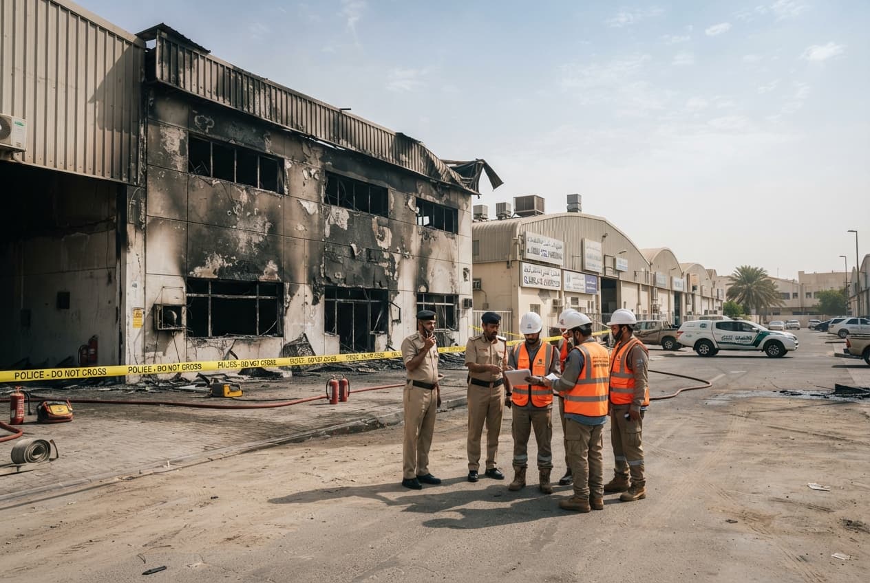 Sharjah, United Arab Emirates: Industrial Warehouse Chemical Fire Kills Three Workers in Free Zone Sharjah, United Arab Emirates: Industrial Warehouse Chemical Fire Kills Three Workers in Free Zone