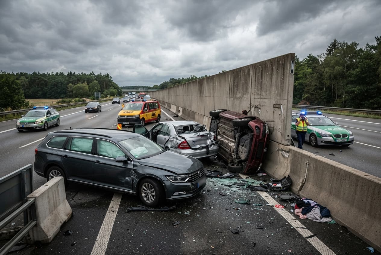 Frankfurt Outskirts Autobahn: High-Speed Collision Involving Three Vehicles Leaves Two Dead Frankfurt Outskirts Autobahn: High-Speed Collision Involving Three Vehicles Leaves Two Dead