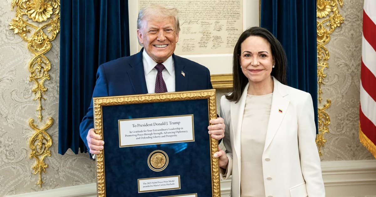 Norway Stunned After Machado Gifts Nobel Peace Prize Medal to Trump Norway Stunned After Machado Gifts Nobel Peace Prize Medal to Trump