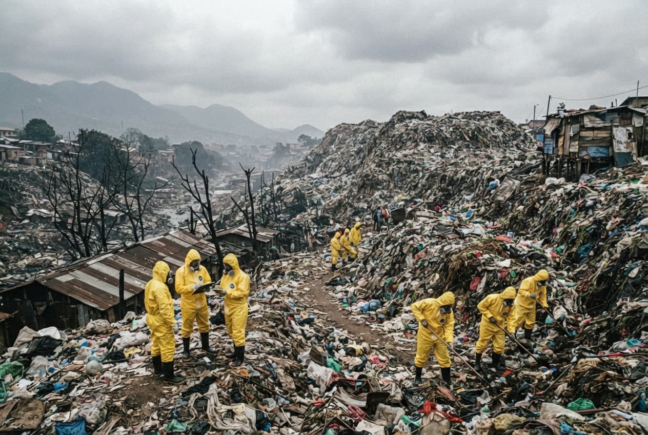 Toxic Gas Hazard: Conakry Rescue Teams Face Extreme Risks Deep Within Collapsed Waste Site Toxic Gas Hazard: Conakry Rescue Teams Face Extreme Risks Deep Within Collapsed Waste Site