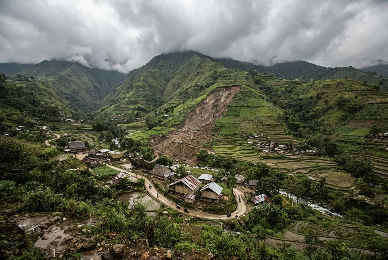Sulawesi Tragedy: Massive Mudslide Destroys Residential Home and Claims Three Lives Sulawesi Tragedy: Massive Mudslide Destroys Residential Home and Claims Three Lives