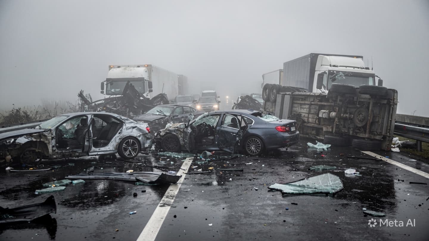 Autobahn Fatal Pileup: Seven Lives Lost Following Massive Vehicle Crash in German Morning Fog Autobahn Fatal Pileup: Seven Lives Lost Following Massive Vehicle Crash in German Morning Fog