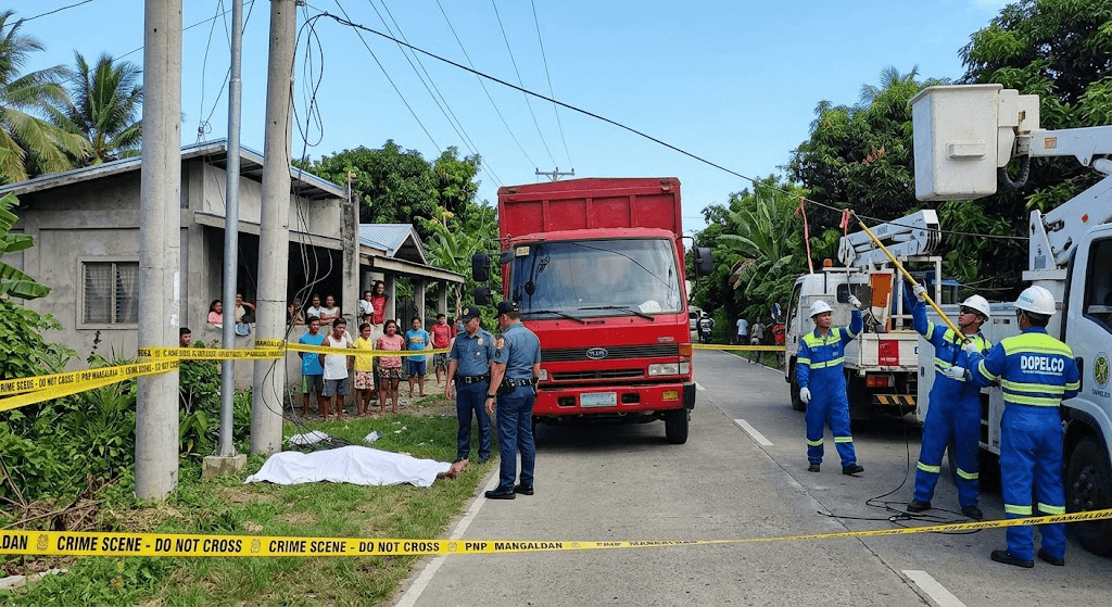 Tragedy in Pangasinan: Truck Driver Electrocuted to Death While Clearing Low-Hanging Power Lines Tragedy in Pangasinan: Truck Driver Electrocuted to Death While Clearing Low-Hanging Power Lines