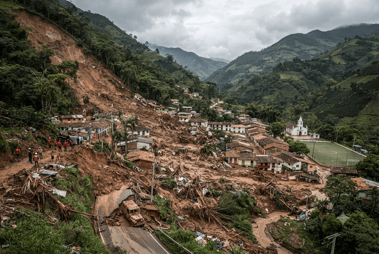 Rural Disaster: Massive Landslide Buries Remote Mountain Settlement in Antioquia Department Rural Disaster: Massive Landslide Buries Remote Mountain Settlement in Antioquia Department
