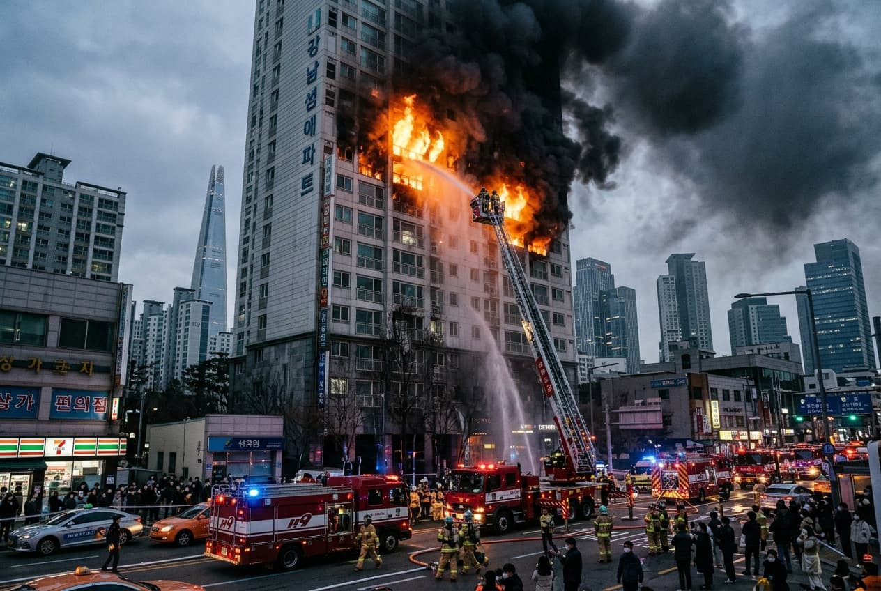 High-Rise Apartment Fire in Seoul Injures Nineteen Residents, Forces Hundreds to Evacuate, Destroys Homes High-Rise Apartment Fire in Seoul Injures Nineteen Residents, Forces Hundreds to Evacuate, Destroys Homes