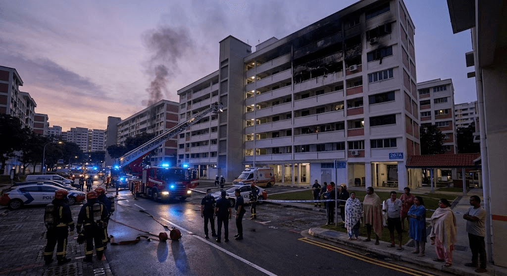 Tragedy in Jurong East: 1 Dead After Early-Morning Fire Breaks Out at HDB Flat Tragedy in Jurong East: 1 Dead After Early-Morning Fire Breaks Out at HDB Flat