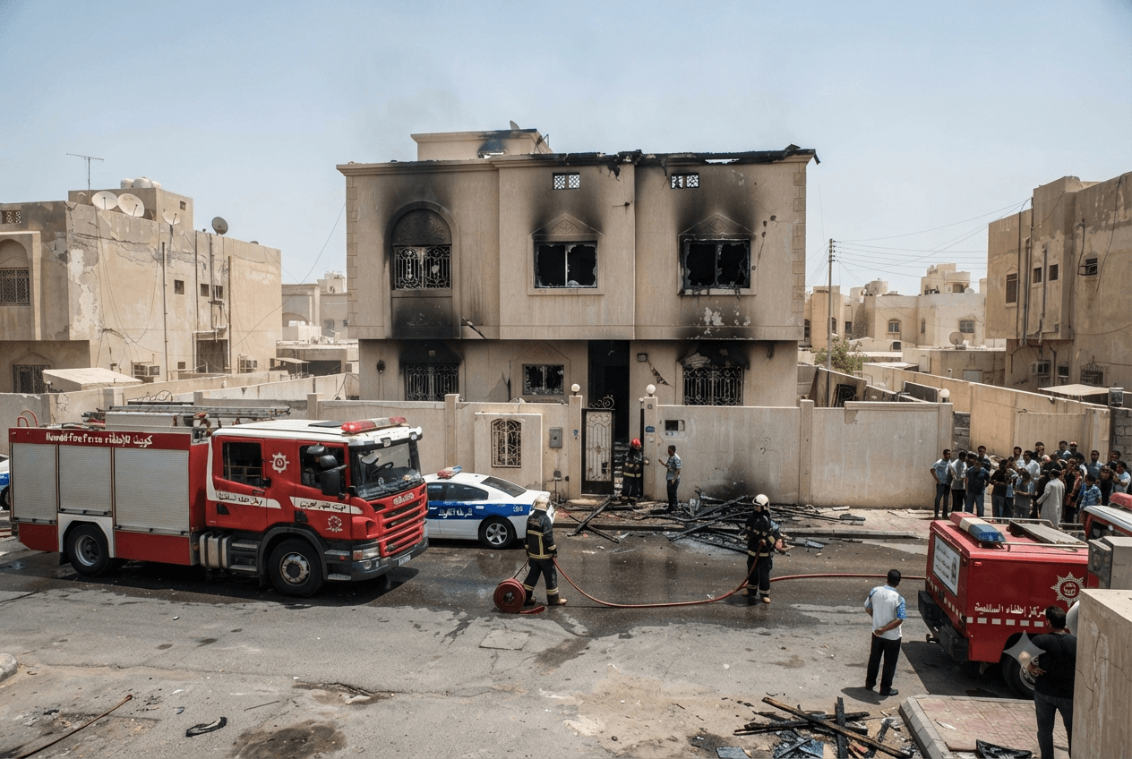 Fatal House Fire: Five Family Members Confirmed Dead Following Blaze in Kuwait This Morning Fatal House Fire: Five Family Members Confirmed Dead Following Blaze in Kuwait This Morning