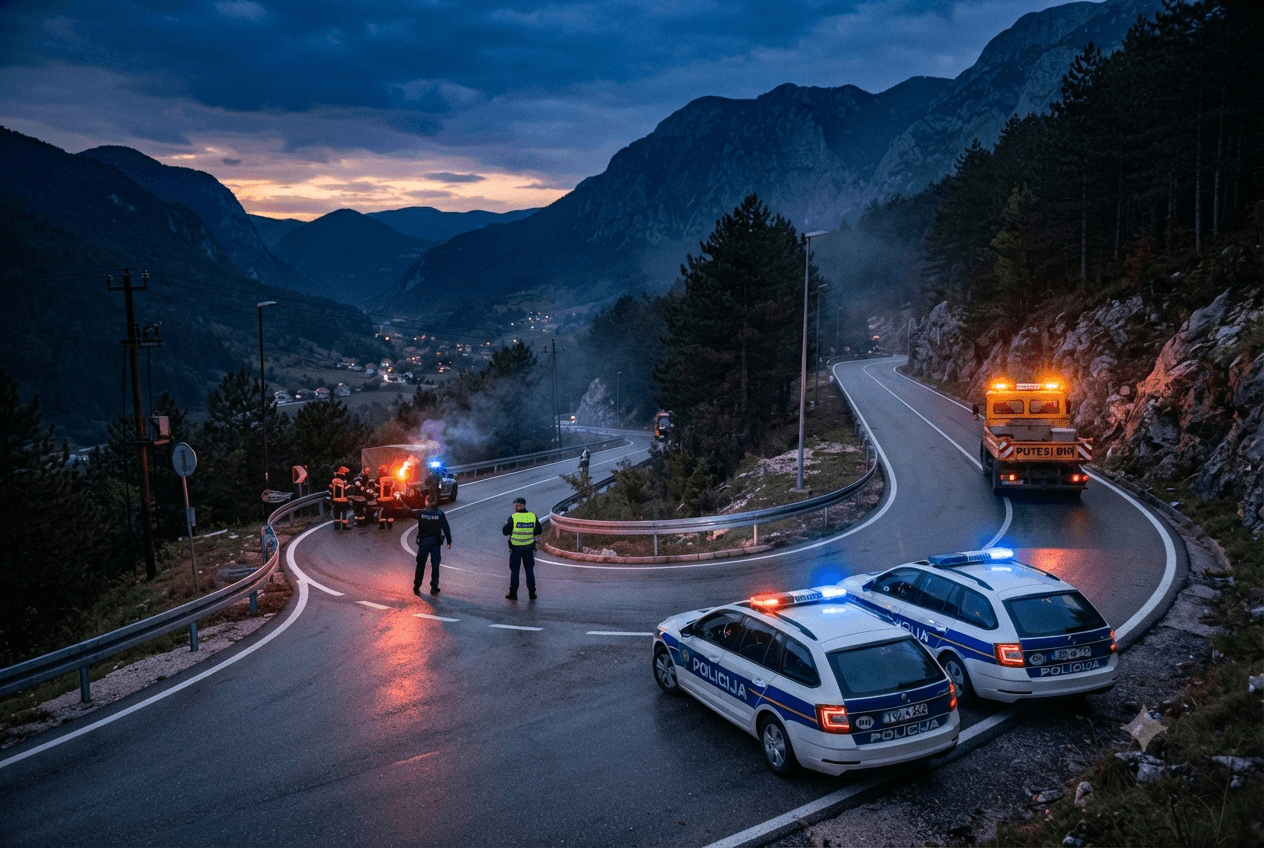 Highway Collision Tragedy: Head-On Crash on Sarajevo-Mostar Route Leaves Three Dead Highway Collision Tragedy: Head-On Crash on Sarajevo-Mostar Route Leaves Three Dead