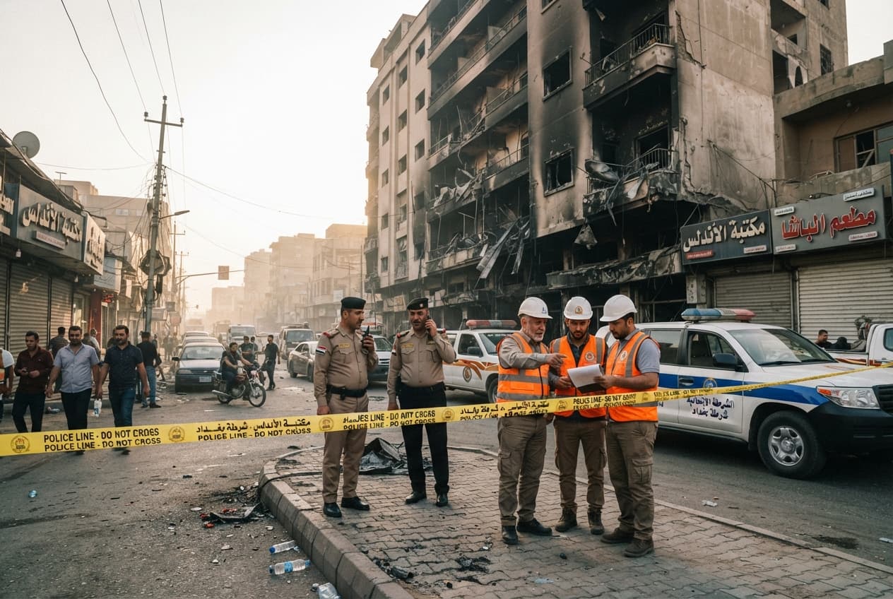 Baghdad, Iraq: Gas Cylinder Explosion at Restaurant Kills Five Patrons in Downtown Commercial District Baghdad, Iraq: Gas Cylinder Explosion at Restaurant Kills Five Patrons in Downtown Commercial District