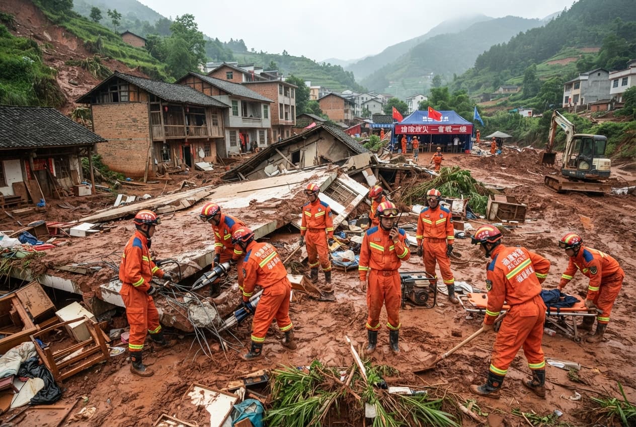 Fujian Province Typhoon Flash Floods: Fourteen Victims Confirmed Dead After Torrential Rains Fujian Province Typhoon Flash Floods: Fourteen Victims Confirmed Dead After Torrential Rains