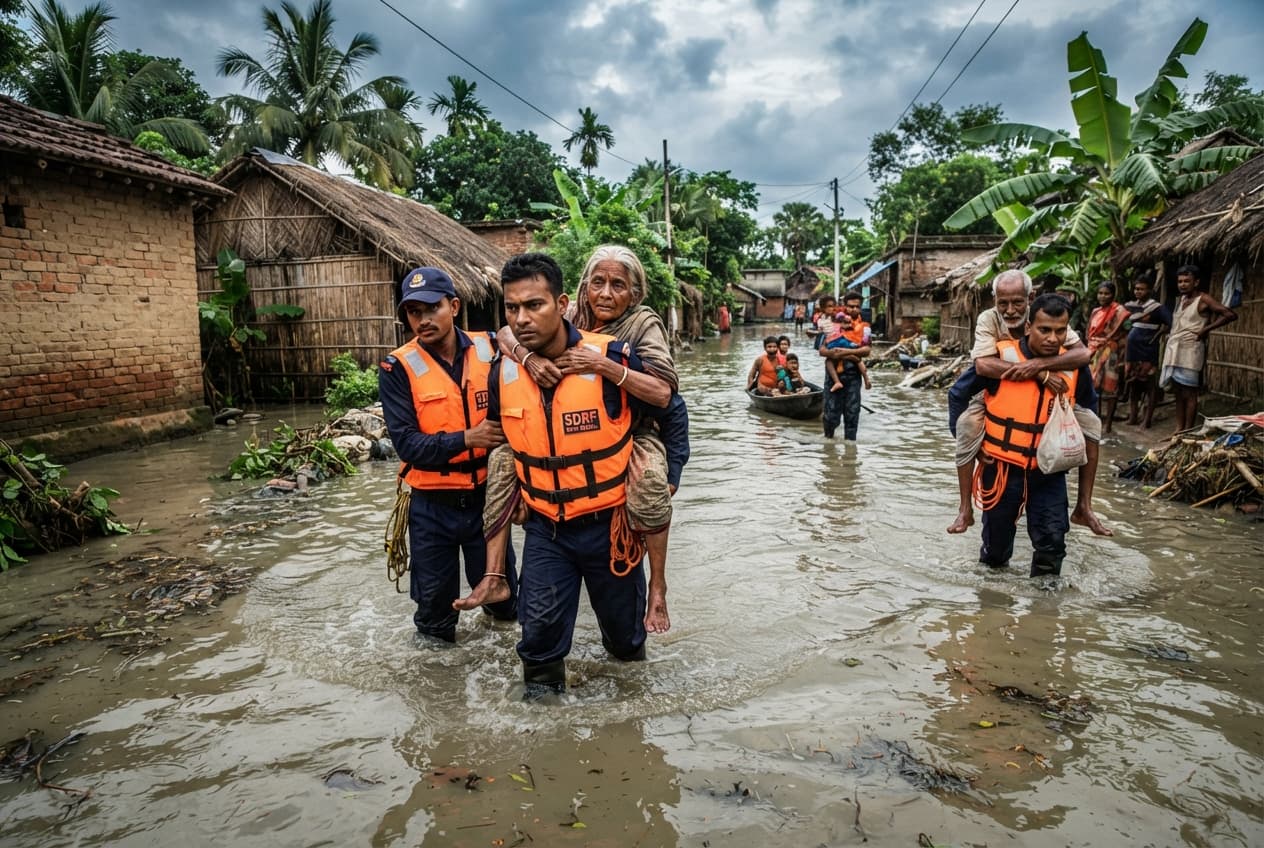 Flash Floods, Eastern India: At Least Fifty Six Dead Following Catastrophic Monsoon Rains and Landslides Flash Floods, Eastern India: At Least Fifty Six Dead Following Catastrophic Monsoon Rains and Landslides