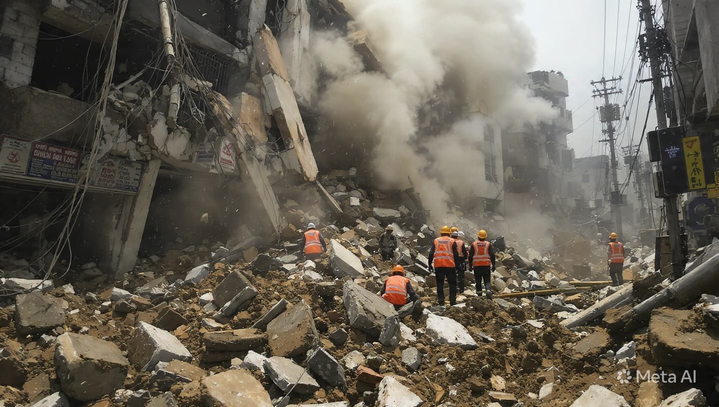 Mumbai Building Collapse: Six Confirmed Dead as Rescue Teams Search Through Concrete City Rubble Mumbai Building Collapse: Six Confirmed Dead as Rescue Teams Search Through Concrete City Rubble