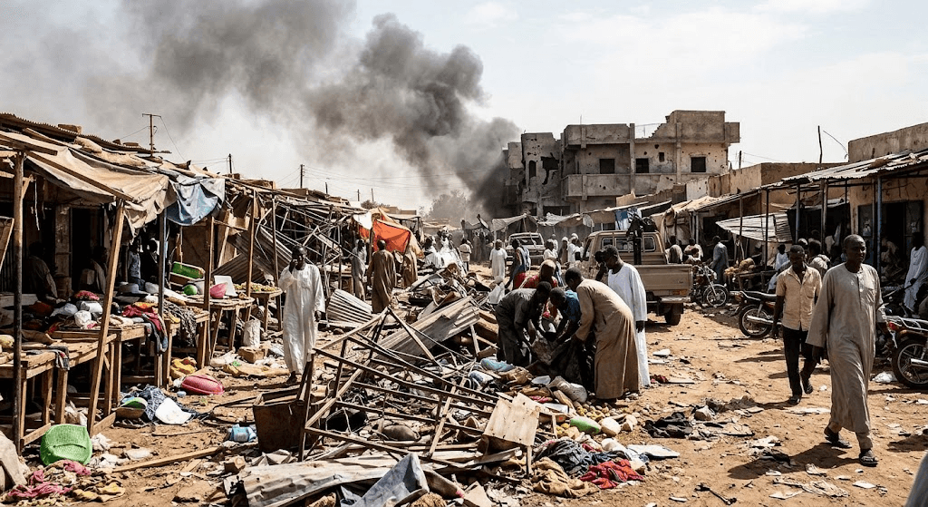 Carnage in Nyala: Drone Strike Hits Crowded Market in RSF-Controlled Darfur Carnage in Nyala: Drone Strike Hits Crowded Market in RSF-Controlled Darfur